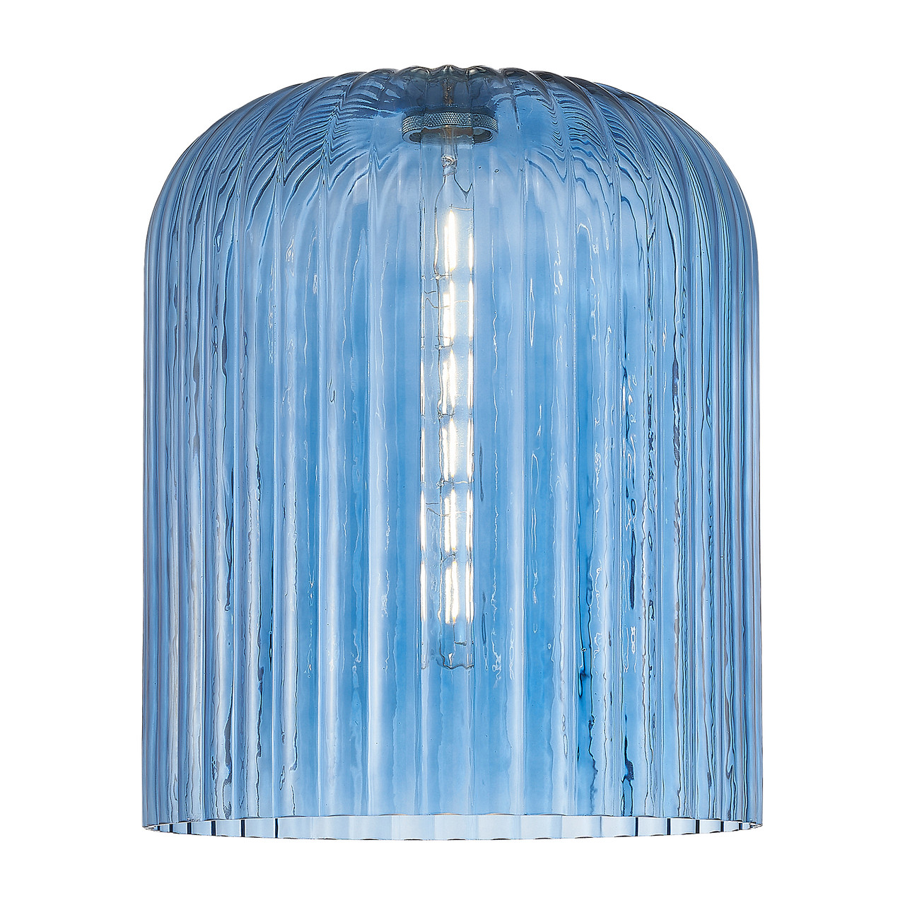 INNOVATIONS 716-1C-PN-G559-12BL Bridal Veil 1-Light Semi-Flush Mount Polished Nickel