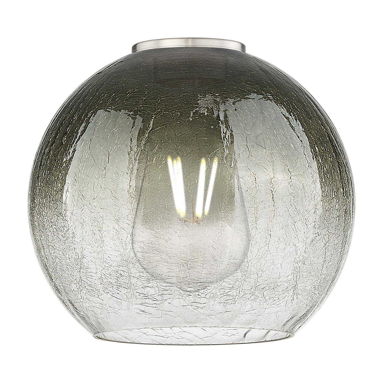 INNOVATIONS 716-1C-BAB-G483-8SL Brookhaven Globe 1-Light Semi-Flush Mount Black Antique Brass