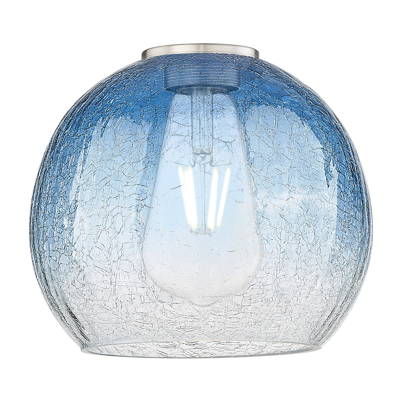 INNOVATIONS 716-3F-CB-G483-8SB Brookhaven Globe 3-Light Semi-Flush Mount Champagne Bronze