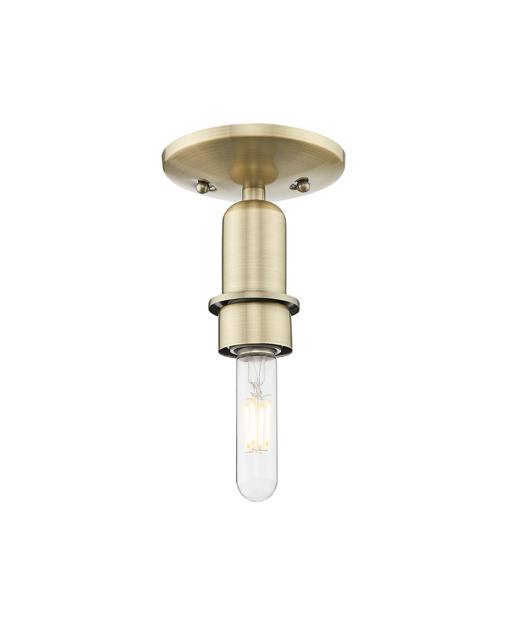 INNOVATIONS 716-1C-AB-G456-8ME Chelsea 1-Light Semi-Flush Mount Antique Brass