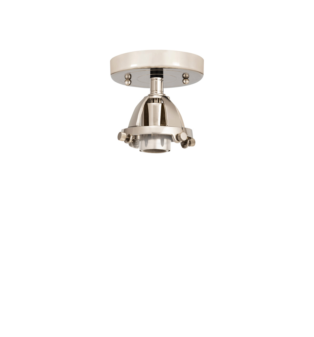 INNOVATIONS 288-1C-BPN-G208-12 Beacon 1-Light Semi-Flush Mount Black Polished Nickel