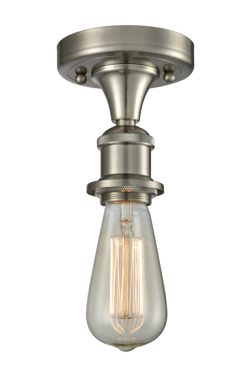 INNOVATIONS 516-1C-SN-G128-14 Athens 1-Light Semi-Flush Mount Brushed Satin Nickel