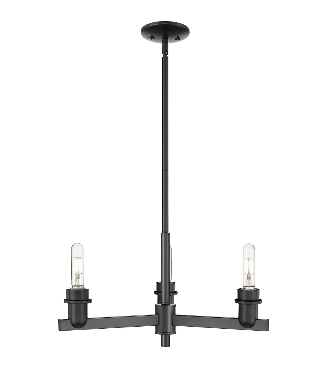 INNOVATIONS 716-3CR-BK-NBD2-75-NAT Natural Ballston Dome 3-Light Flush Mount Matte Black