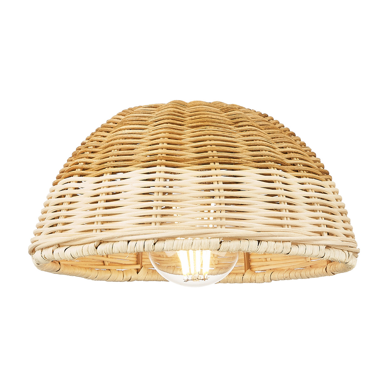 INNOVATIONS 716-3CR-BAB-NBD2-75-NAT Natural Ballston Dome 3-Light Flush Mount Black Antique Brass
