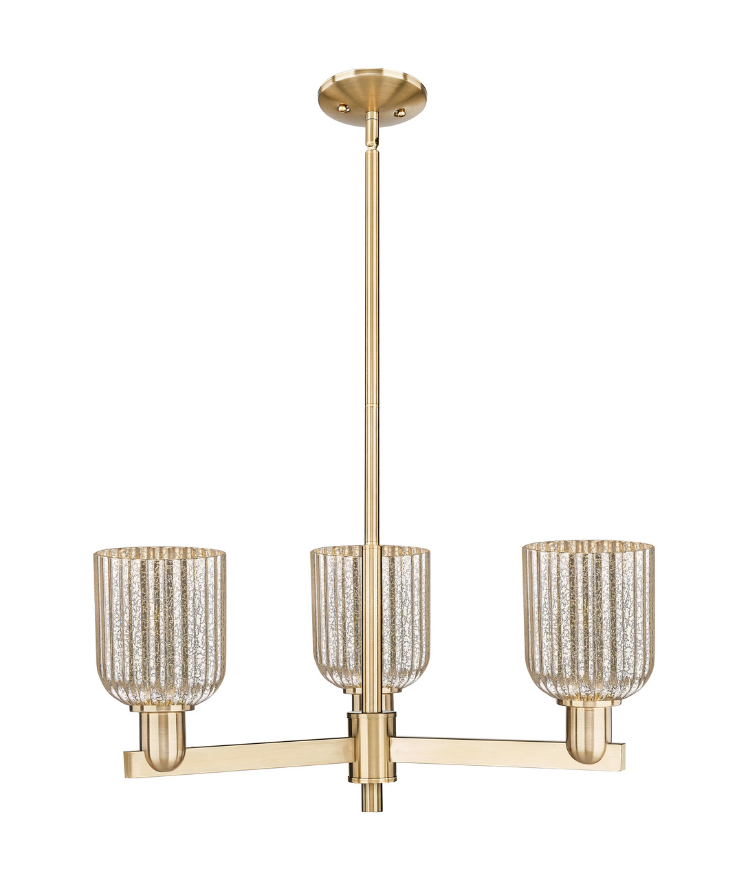 INNOVATIONS 716-3CR-CB-G559-5ME Bridal Veil 3-Light Flush Mount Satin Nickel