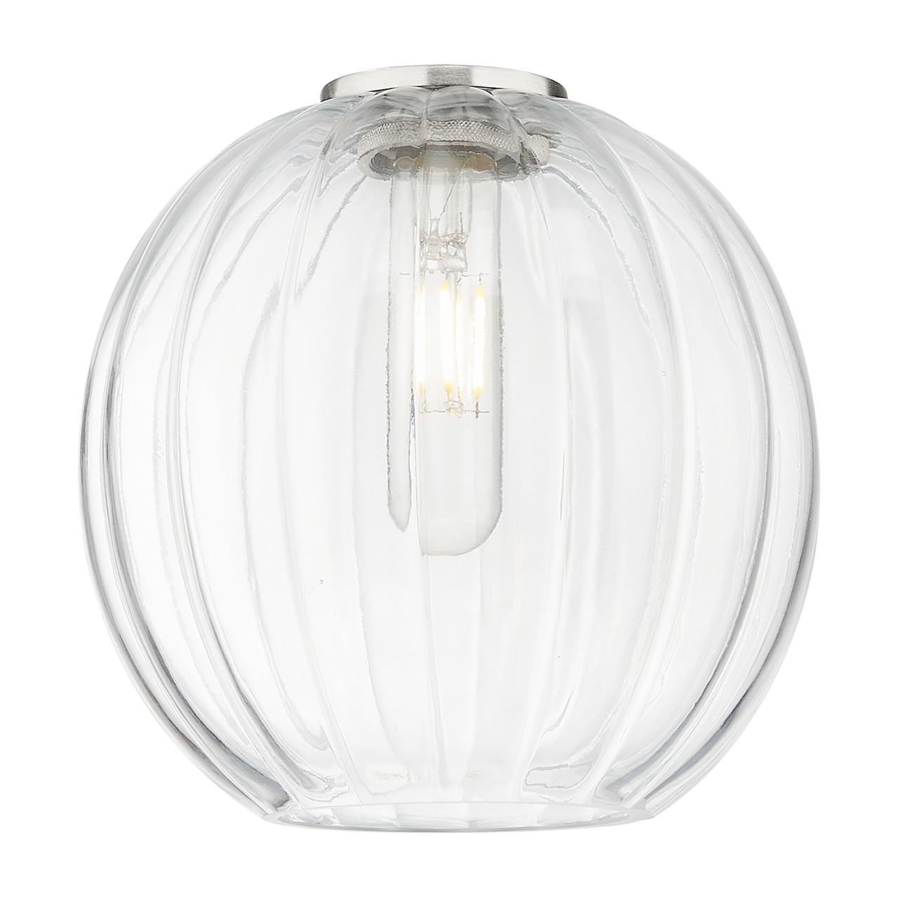 INNOVATIONS 716-3CR-PC-G458-7CL Preston 3-Light Flush Mount Polished Chrome