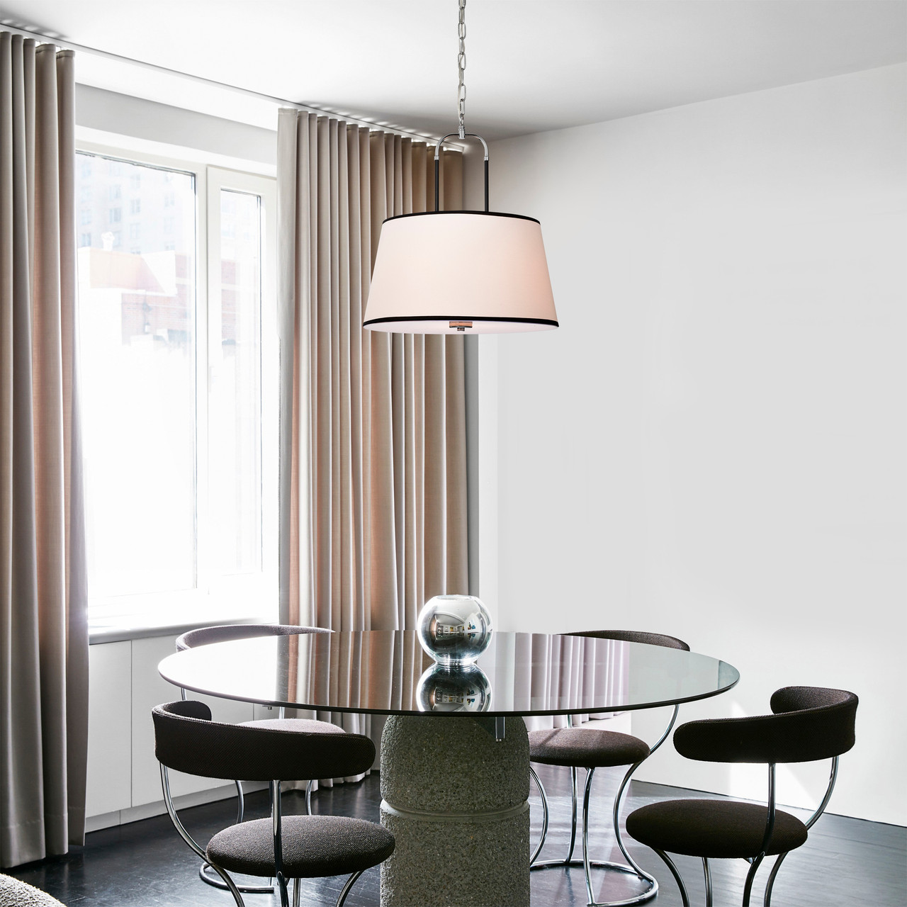 WAREHOUSE OF TIFFANY'S MD249/3BC Taro 17.7 in. 3-Light Indoor Chrome Finish Chandelier