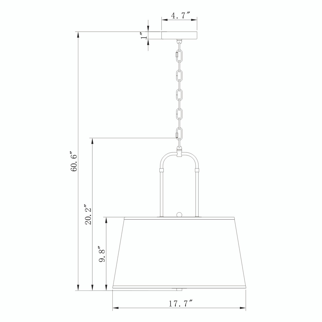 WAREHOUSE OF TIFFANY'S MD249/3BC Taro 17.7 in. 3-Light Indoor Chrome Finish Chandelier