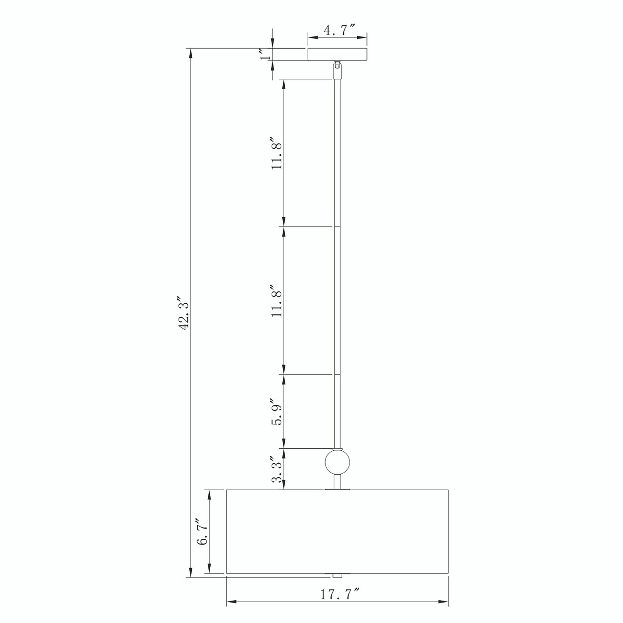 WAREHOUSE OF TIFFANY'S MD250/3PM Lumi 17.7 in. 3-Light Indoor Matte Black and White Finish Chandelier