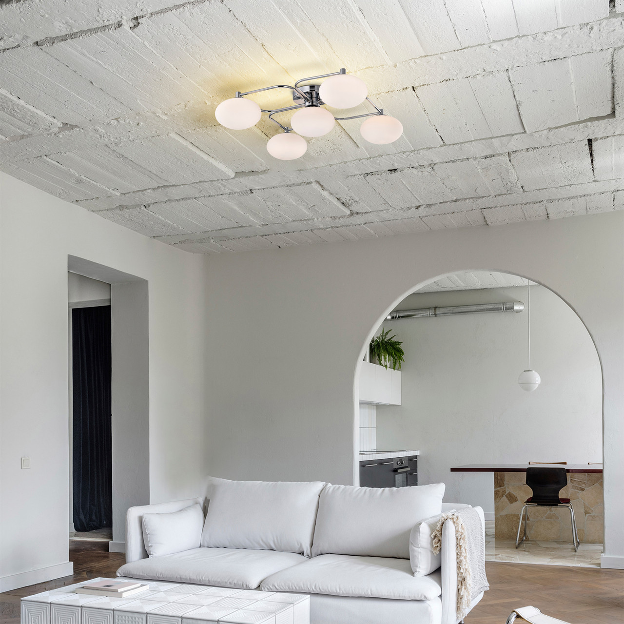 WAREHOUSE OF TIFFANY'S IMC1378/5CH Camris 23.6 in. 5-Light Indoor Chrome Finish Chandelier