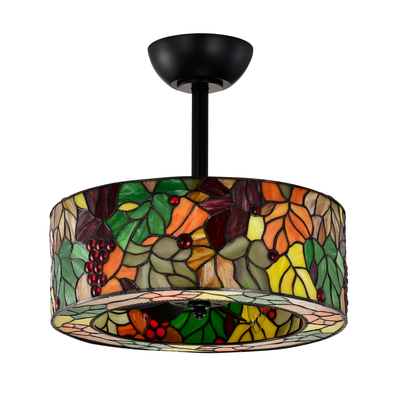 WAREHOUSE OF TIFFANY'S DW10W26BL Ralfa 17.1 in. 6-Light Indoor Matte Black Finish Ceiling Fan with Light Kit
