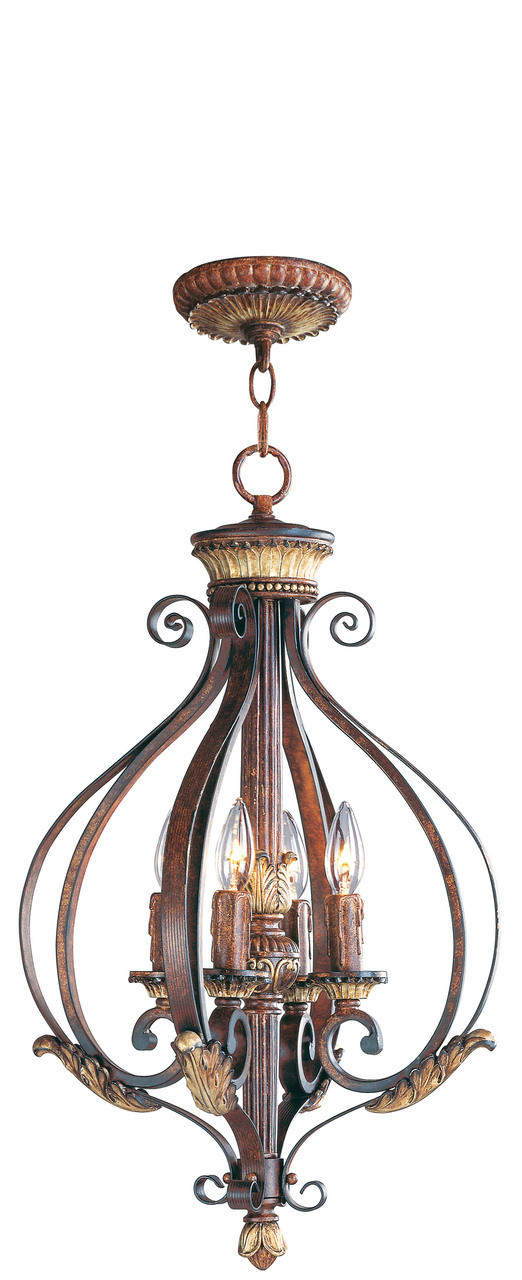 LIVEX LIGHTING 8556-63 Villa Verona 4-Light Foyer Pendant