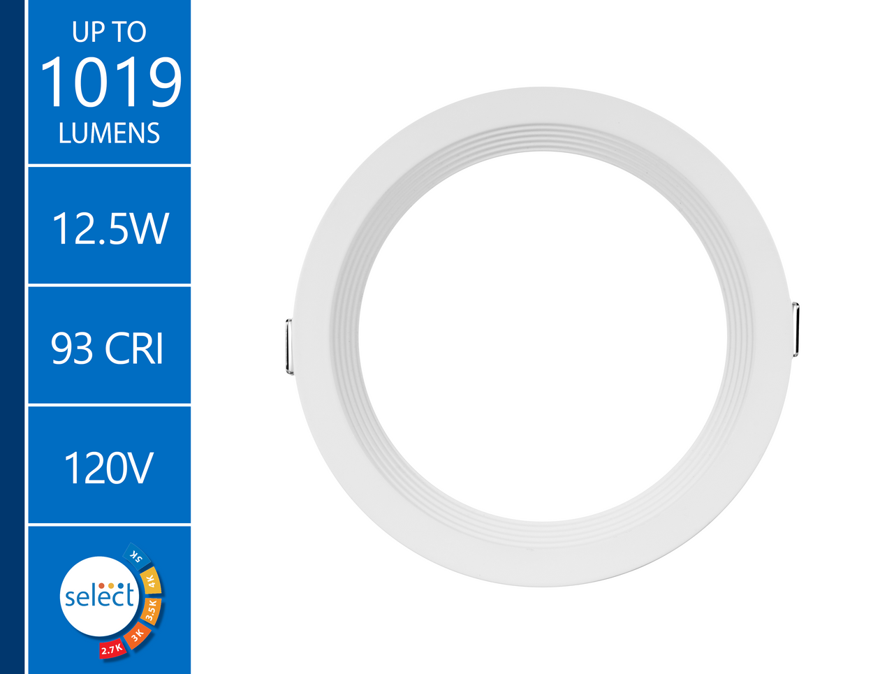 NICOR LIGHTING REL61120SRRWH RELSR 6 in. Round Selectable Regressed LED Remodel Downlight