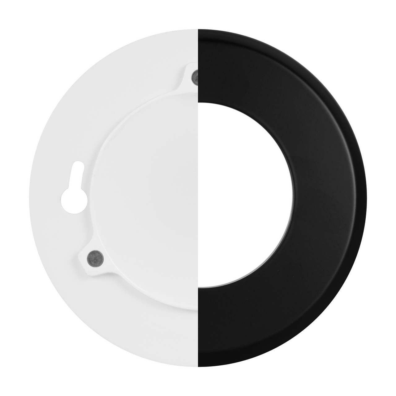 NICOR LIGHTING DLF5S120S9BK DLFv5 SureFit 5-inch Selectable LED Flush Mount Downlight with Round Black Trim