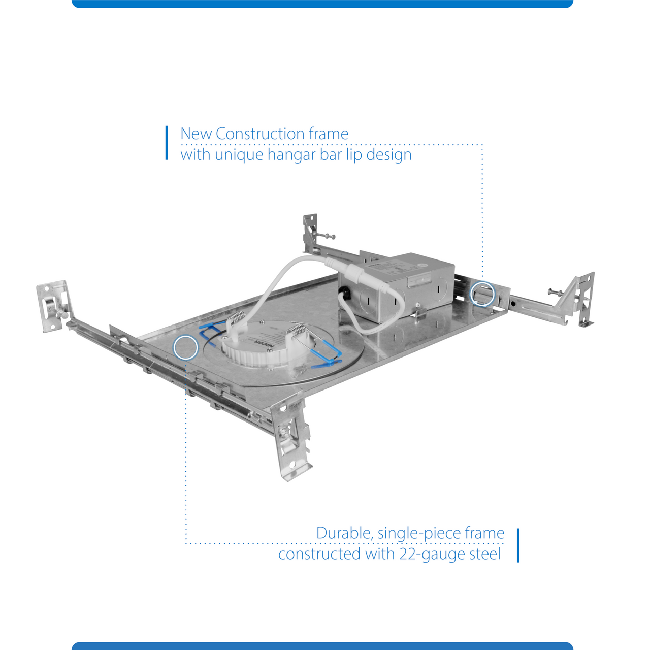 NICOR LIGHTING MULTIFRAME-346-20 20-Pack Multi-Diameter Recessed Mounting Frame
