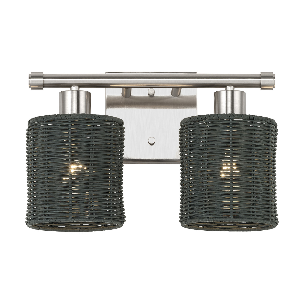 LIVEX LIGHTING 13717-91 2 Light Brushed Nickel Vanity Sconce