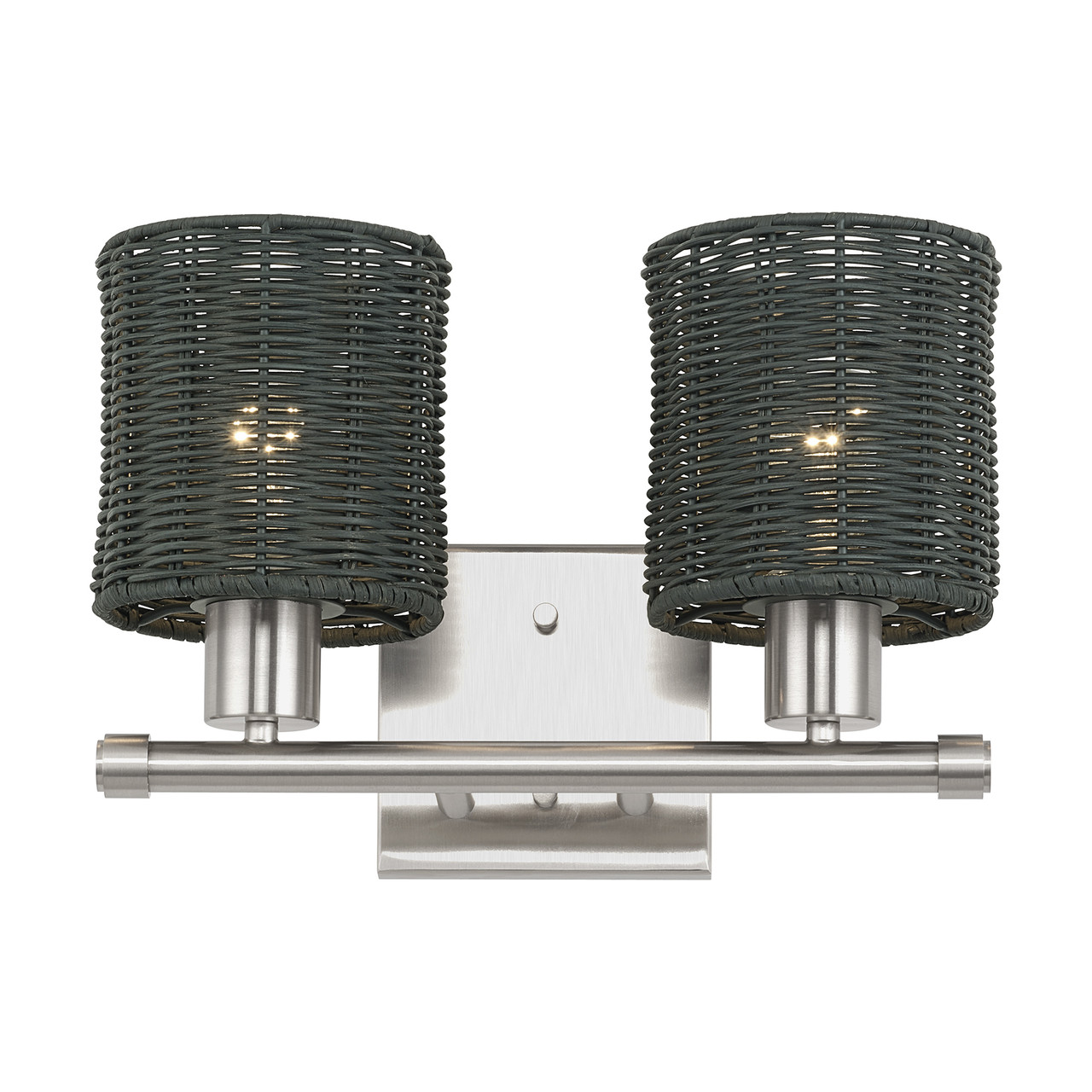 LIVEX LIGHTING 13717-91 2 Light Brushed Nickel Vanity Sconce