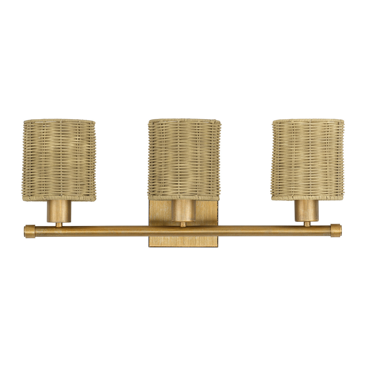 LIVEX LIGHTING 13703-48 3 Light Antique Gold Leaf Vanity Sconce