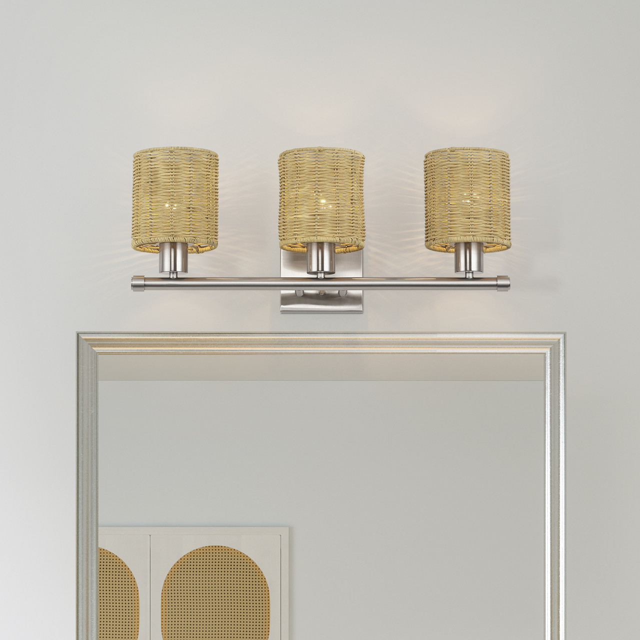 LIVEX LIGHTING 13703-91 3 Light Brushed Nickel Vanity Sconce