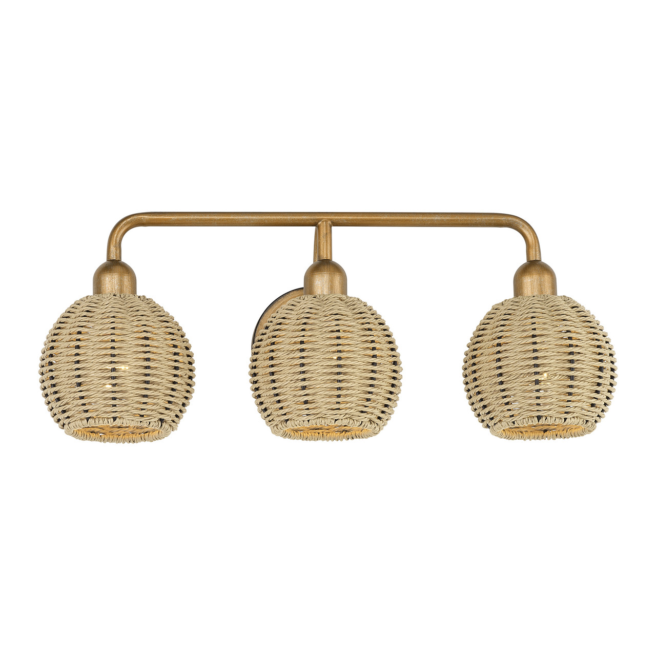 LIVEX LIGHTING 13683-48 3 Light Antique Gold Leaf Vanity Sconce