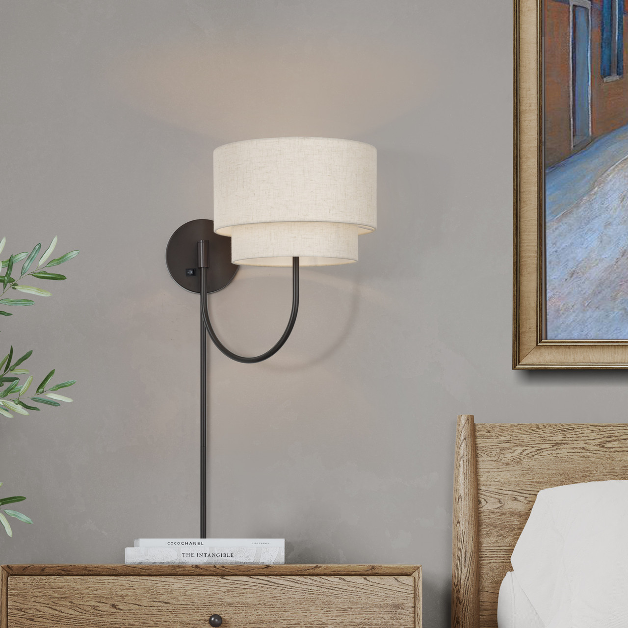 LIVEX LIGHTING 41940-92 1 Light English Bronze Swing Arm Wall Lamp