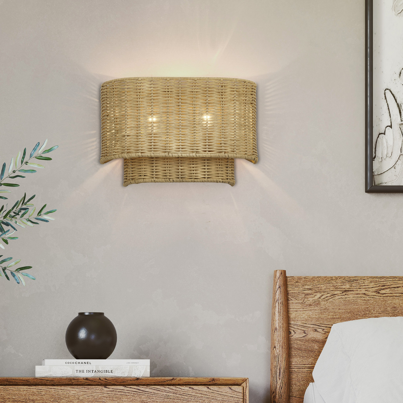 LIVEX LIGHTING 60037-48 2 Light Antique Gold Leaf ADA Sconce