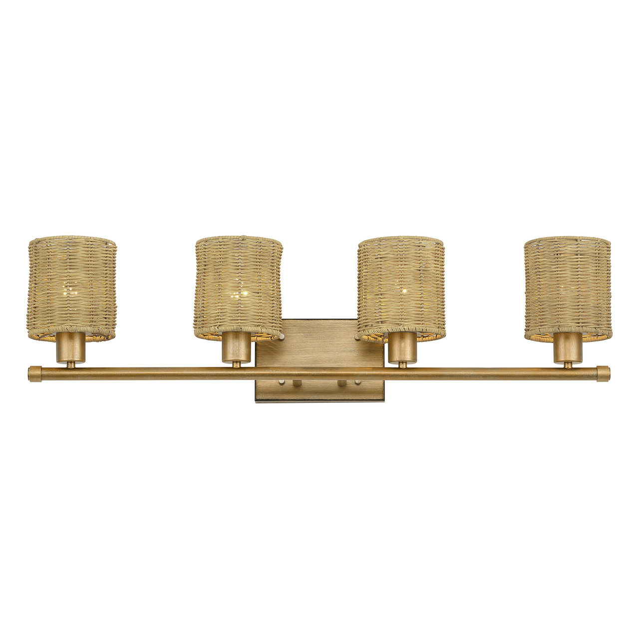 LIVEX LIGHTING 13704-48 4 Light Antique Gold Leaf Large Vanity Sconce