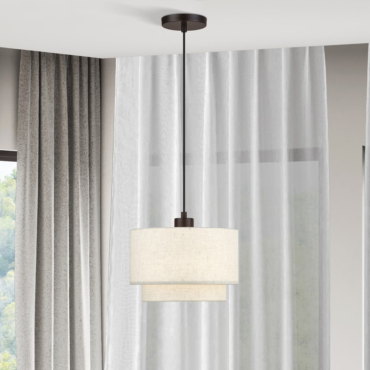 LIVEX LIGHTING 41941-92 1 Light English Bronze Pendant