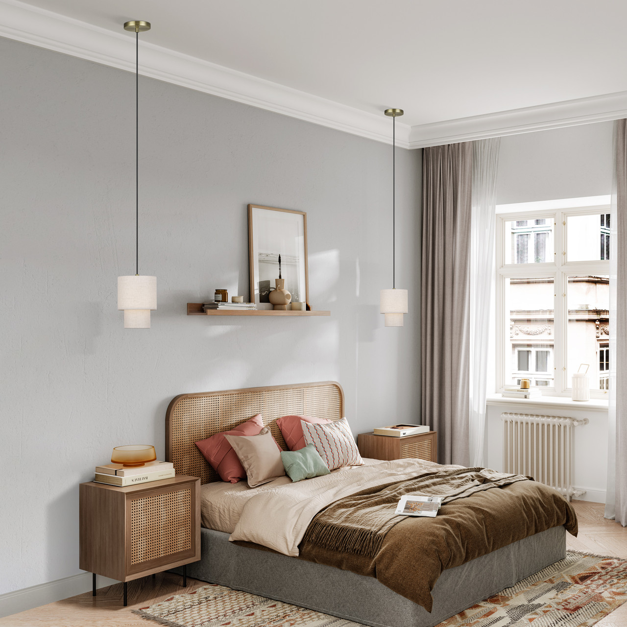 LIVEX LIGHTING 51089-01 1 Light Antique Brass Mini Pendant