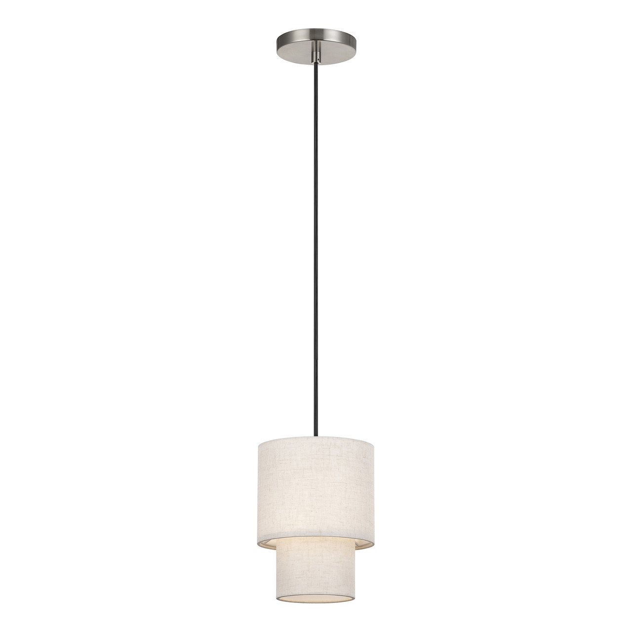 LIVEX LIGHTING 51089-91 1 Light Brushed Nickel Mini Pendant