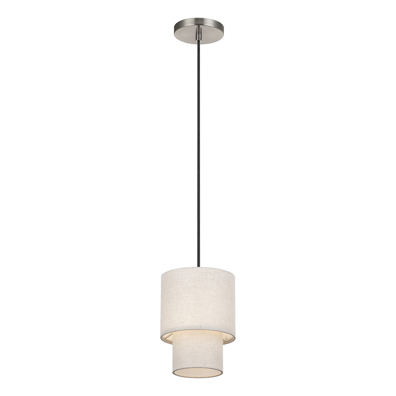 LIVEX LIGHTING 51089-91 1 Light Brushed Nickel Mini Pendant