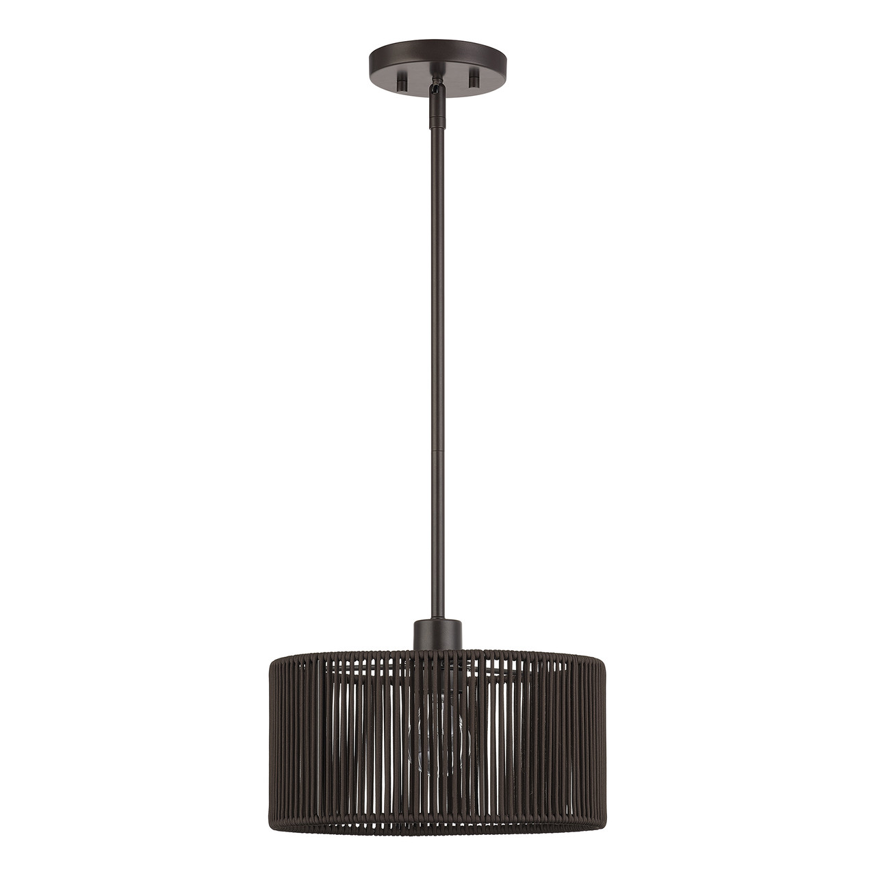LIVEX LIGHTING 49122-92 1 Light English Bronze Pendant