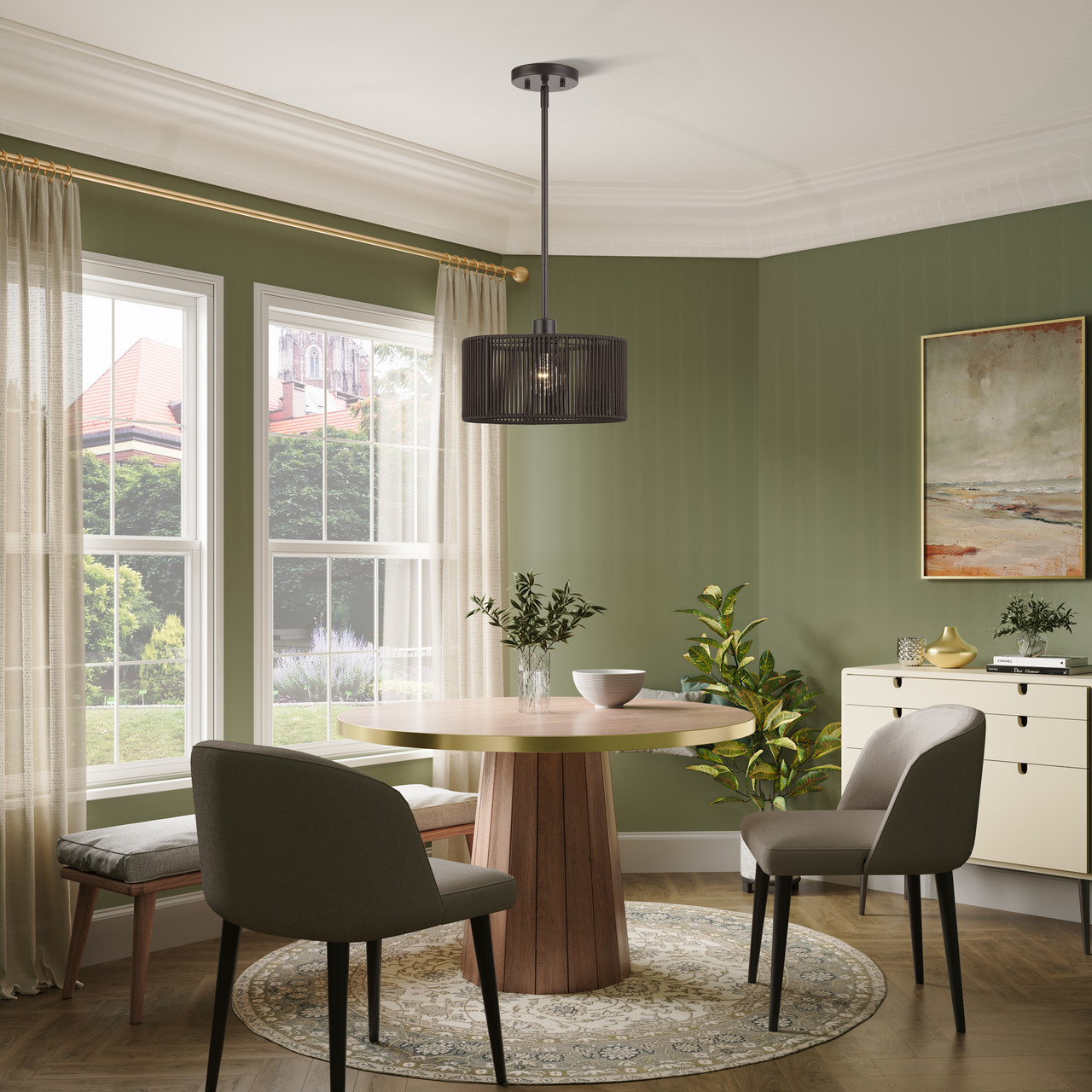 LIVEX LIGHTING 49122-92 1 Light English Bronze Pendant