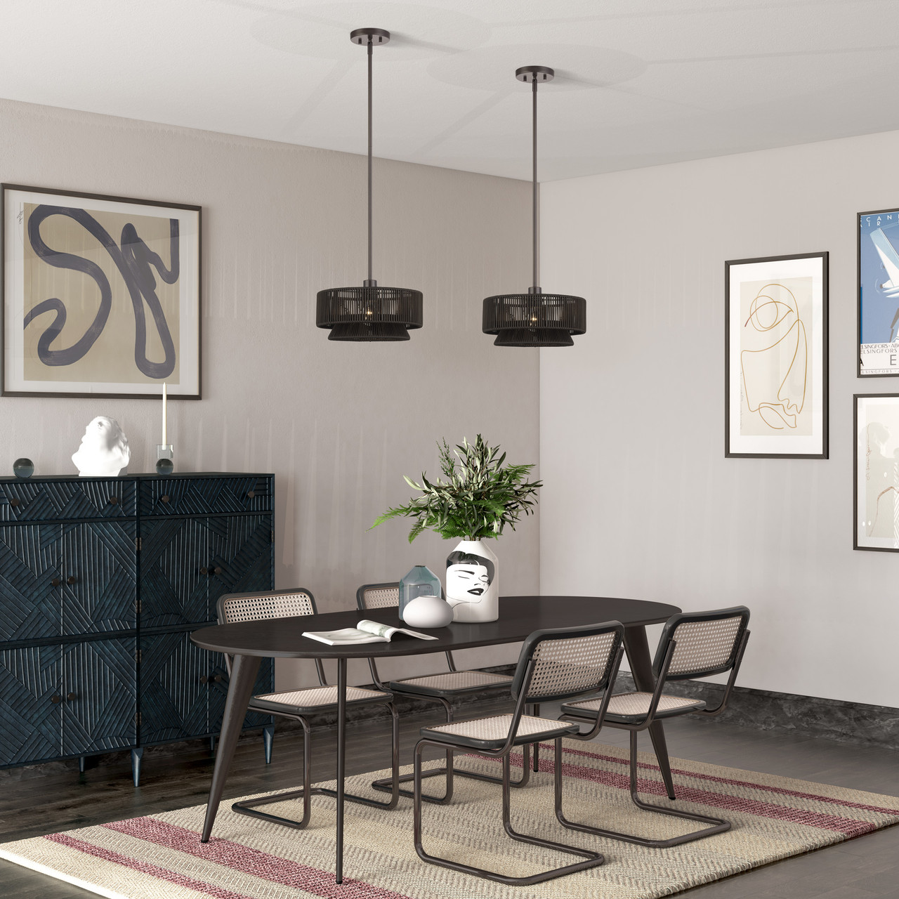 LIVEX LIGHTING 49141-92 1 Light English Bronze Pendant