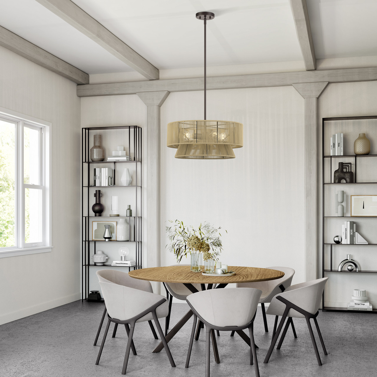 LIVEX LIGHTING 53164-92 4 Light English Bronze Pendant Chandelier