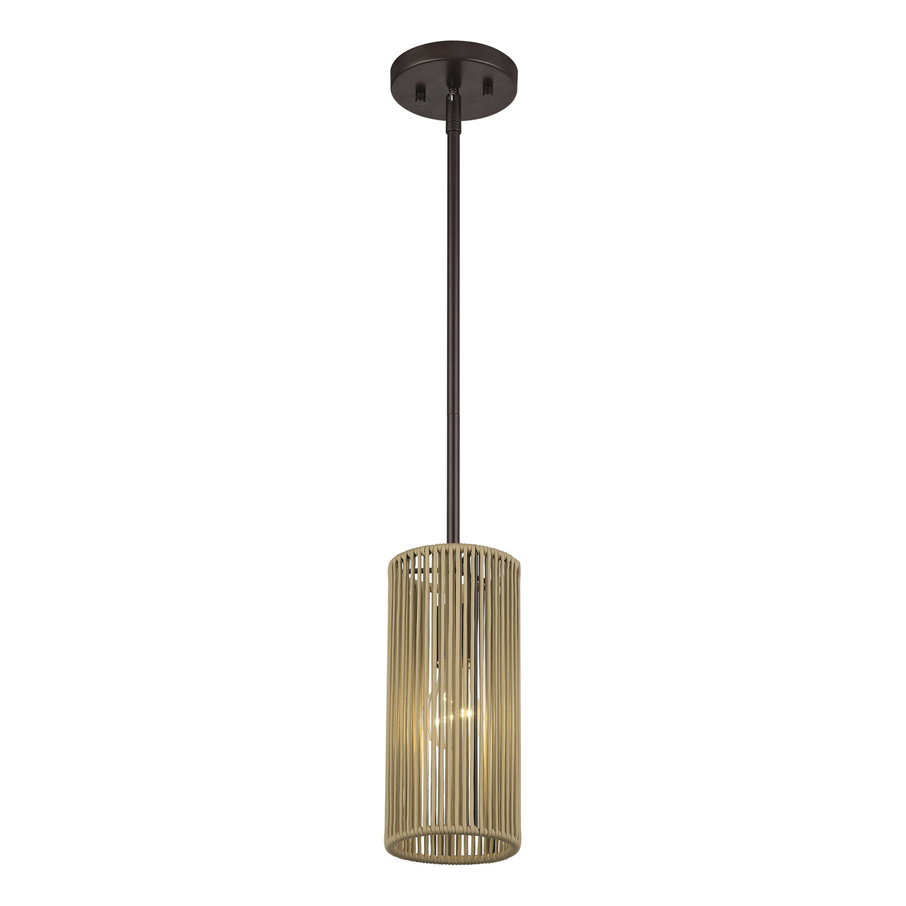 LIVEX LIGHTING 53151-92 1 Light English Bronze Mini Pendant