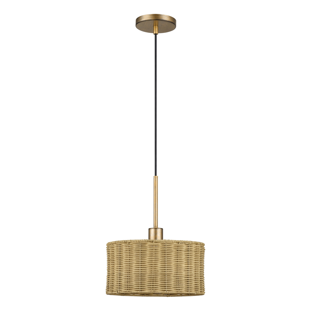 LIVEX LIGHTING 60042-48 1 Light Antique Gold Leaf Pendant