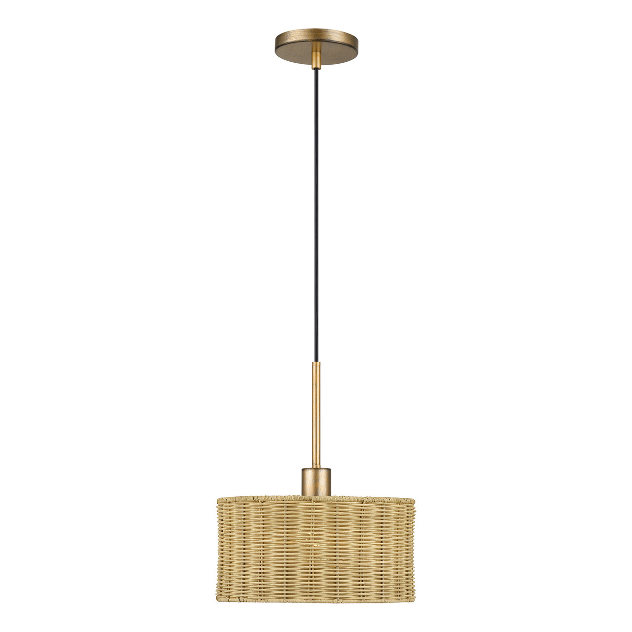 LIVEX LIGHTING 60042-48 1 Light Antique Gold Leaf Pendant