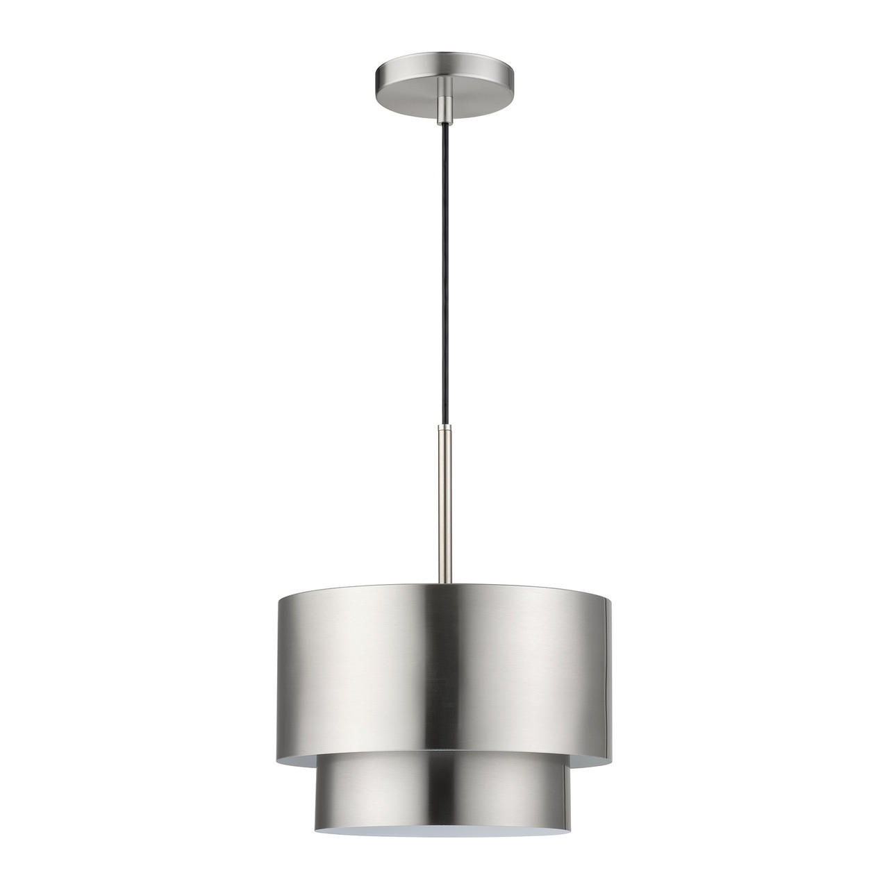 LIVEX LIGHTING 40059-91 1 Light Brushed Nickel Pendant