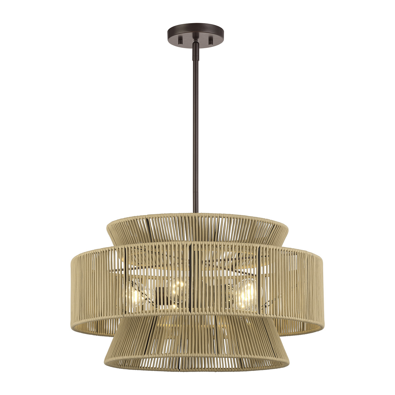 LIVEX LIGHTING 53165-92 5 Light English Bronze Pendant Chandelier