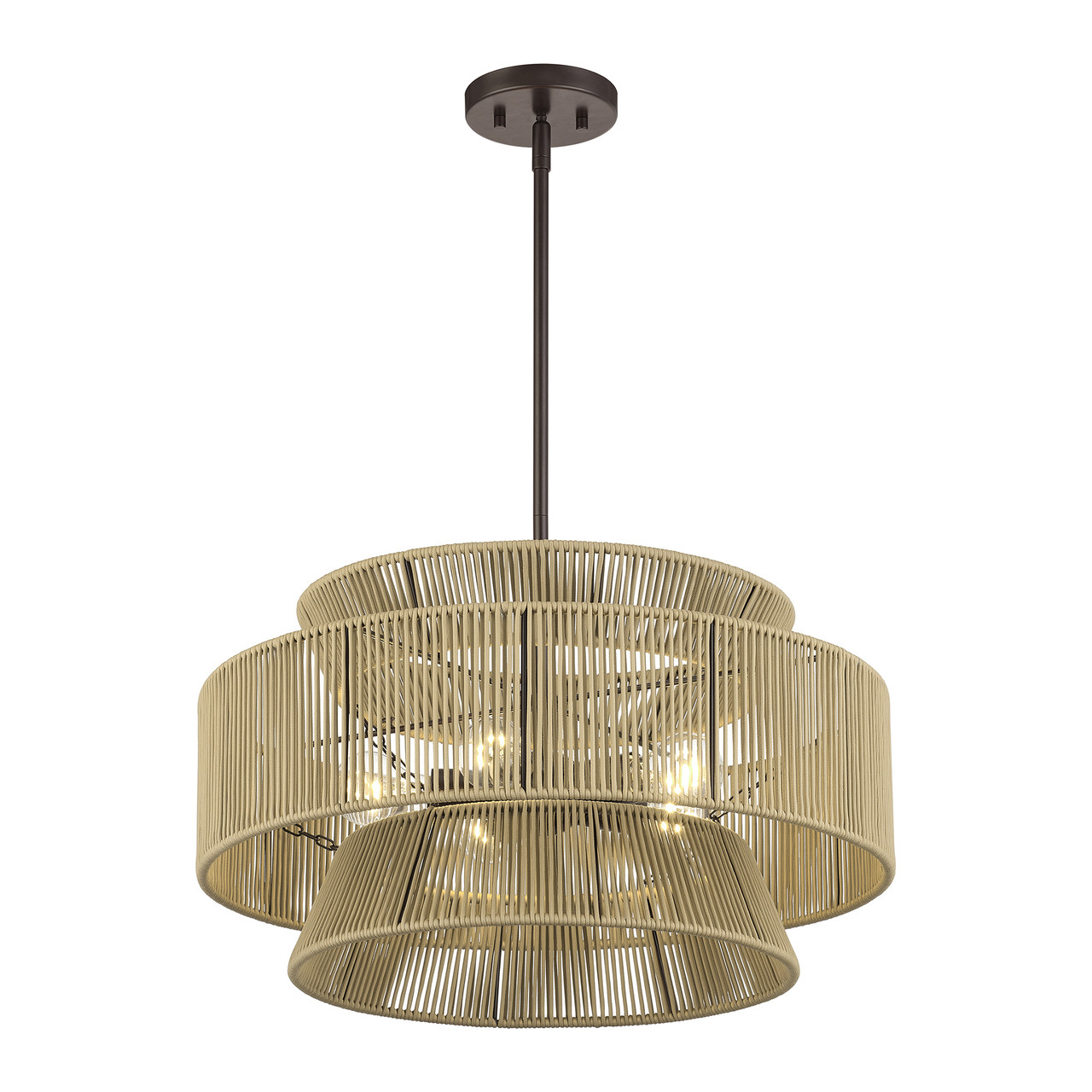 LIVEX LIGHTING 53165-92 5 Light English Bronze Pendant Chandelier