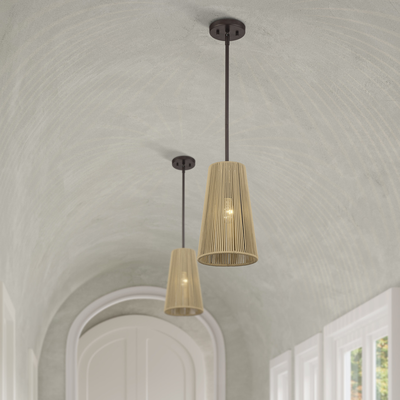 LIVEX LIGHTING 53158-92 1 Light English Bronze Pendant