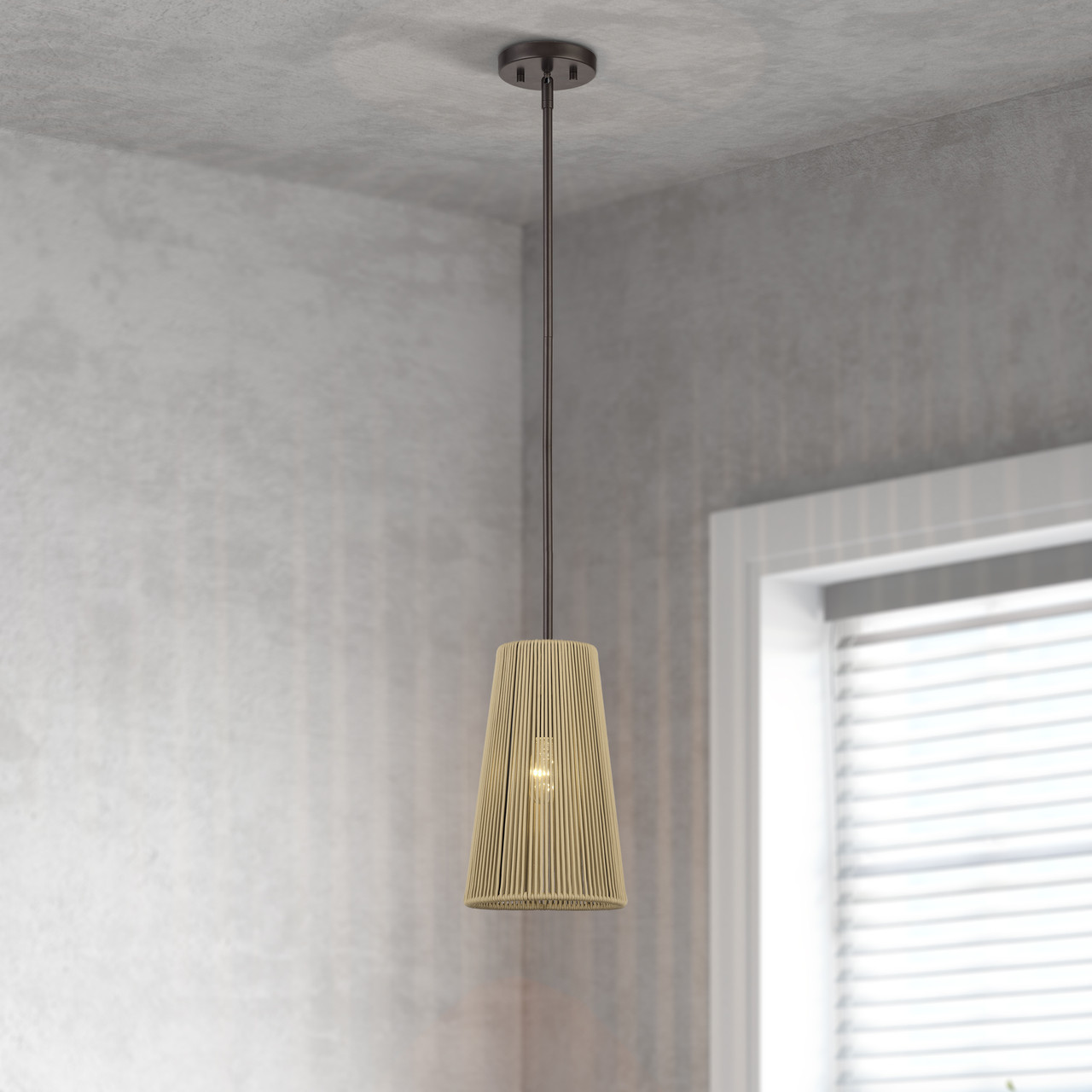 LIVEX LIGHTING 53158-92 1 Light English Bronze Pendant