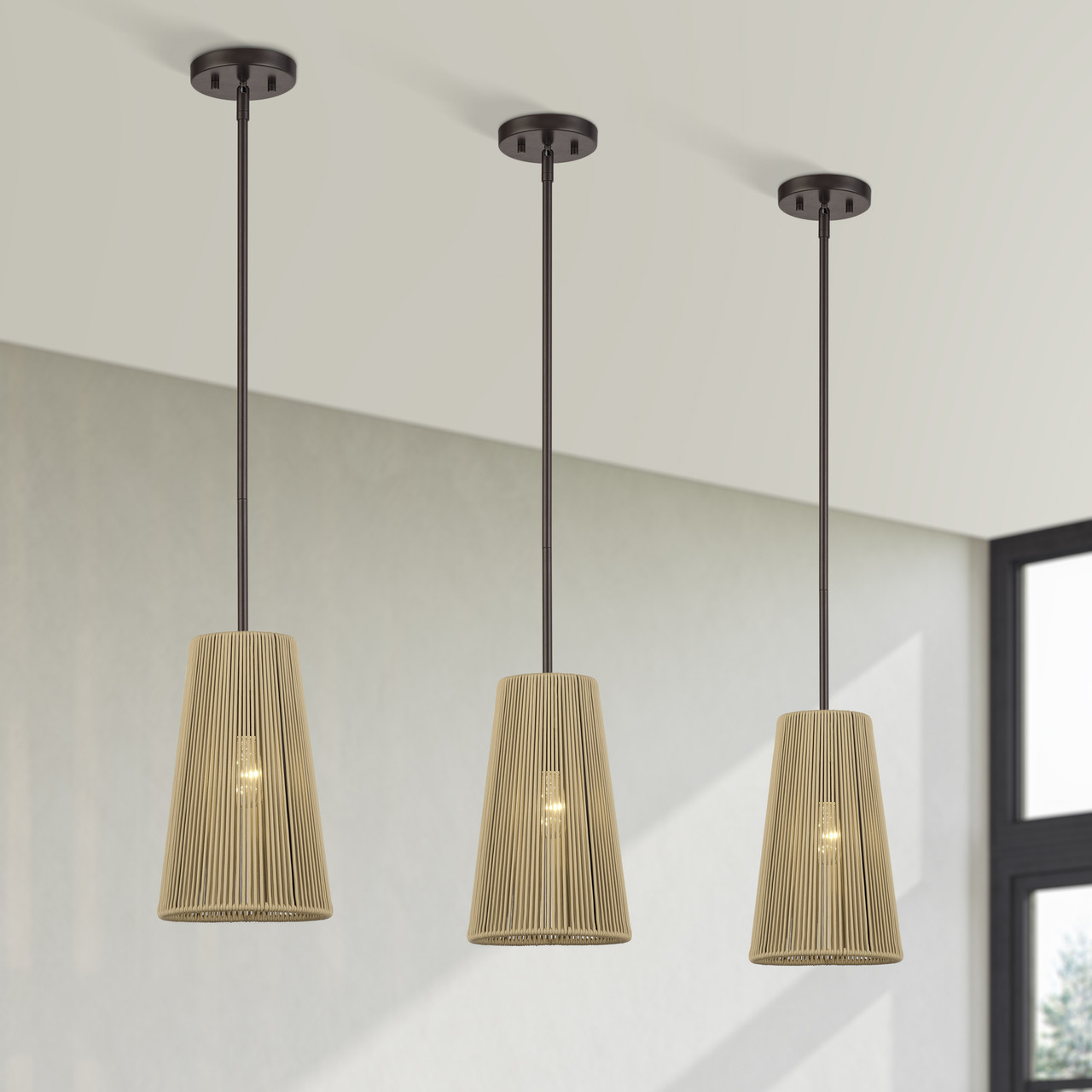 LIVEX LIGHTING 53158-92 1 Light English Bronze Pendant