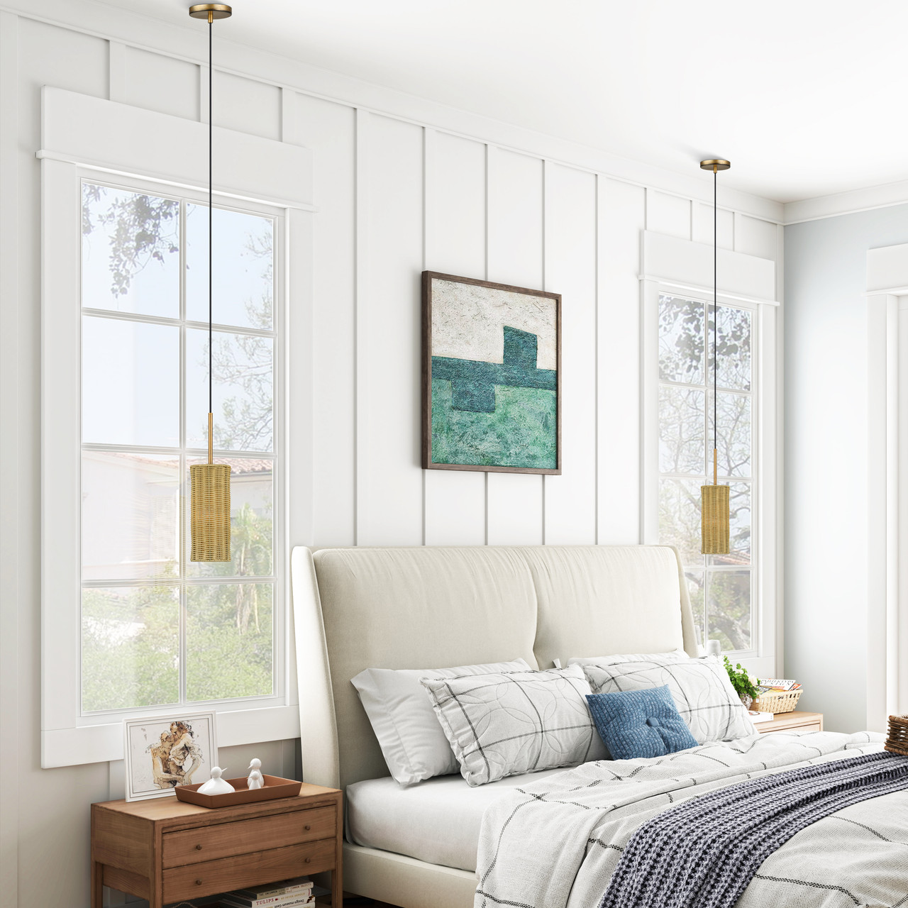 LIVEX LIGHTING 60040-48 1 Light Antique Gold Leaf Mini Pendant