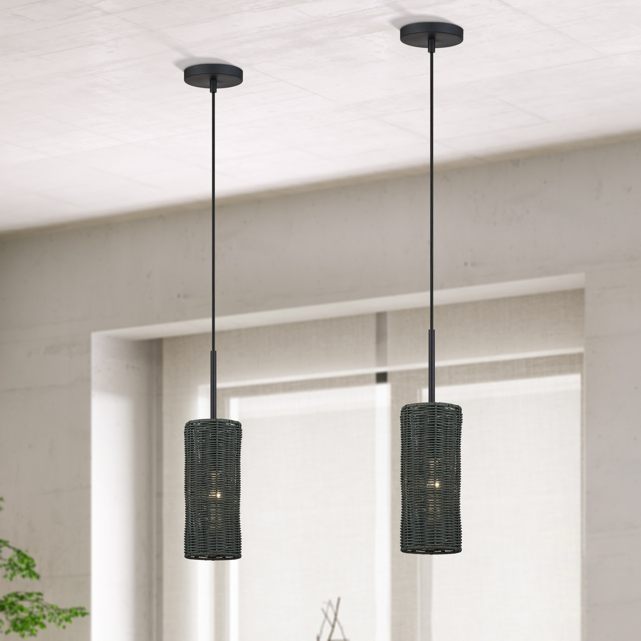 LIVEX LIGHTING 60111-04 1 Light Black Mini Pendant