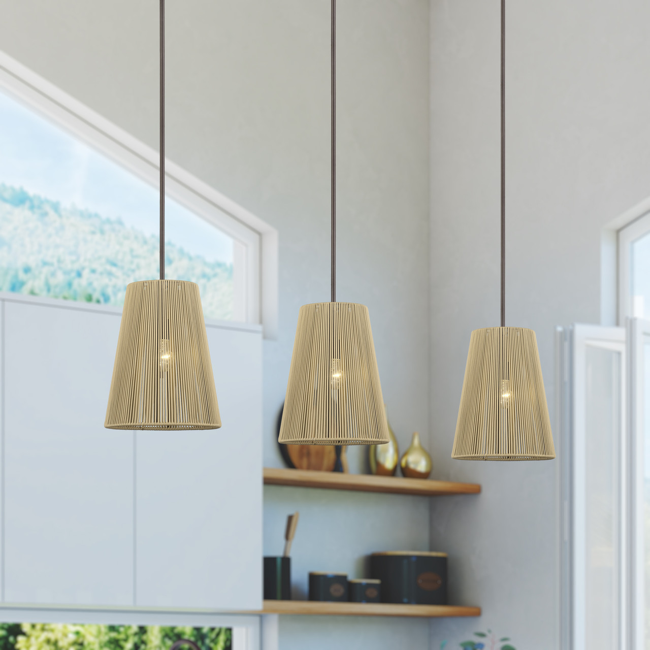 LIVEX LIGHTING 53159-92 1 Light English Bronze Pendant