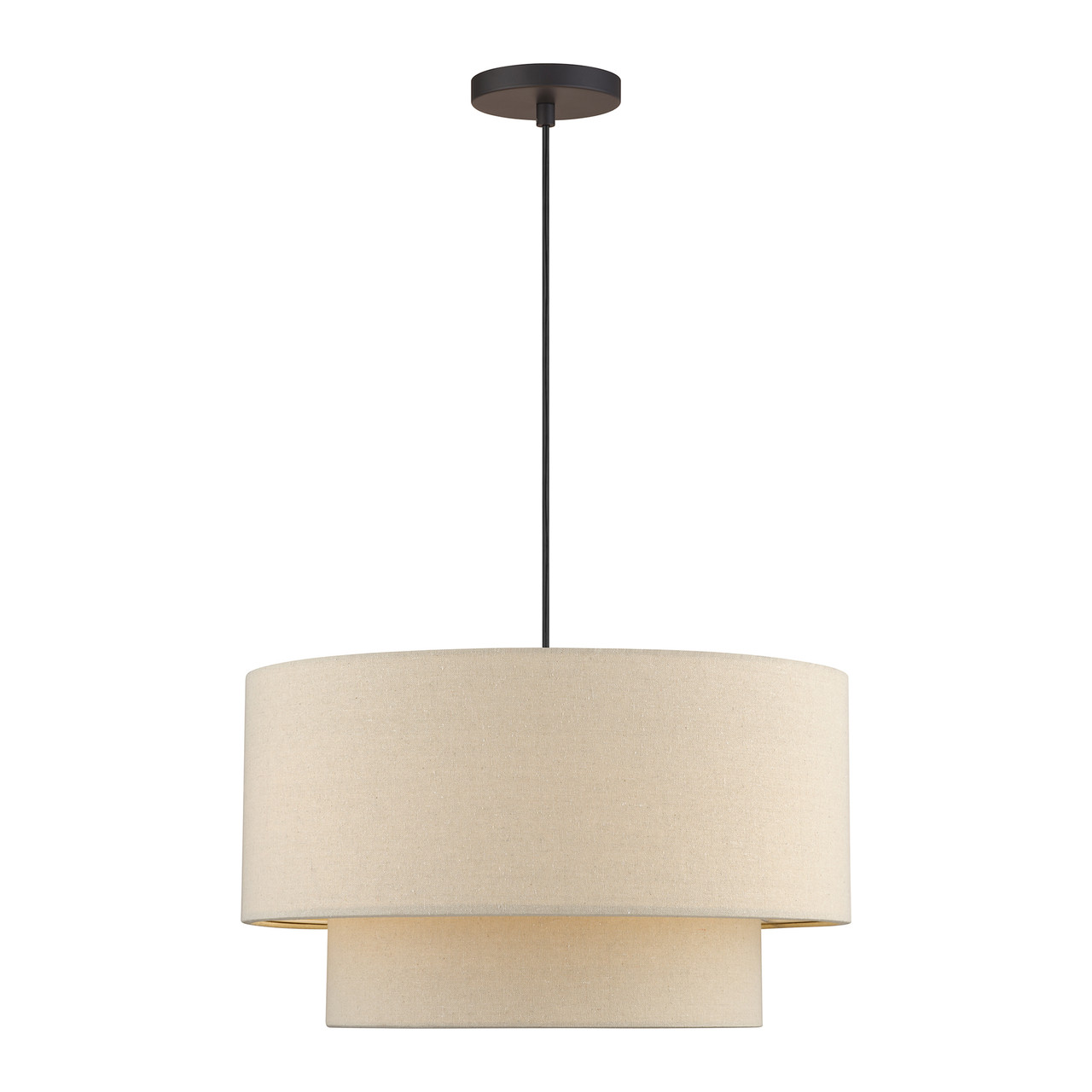 LIVEX LIGHTING 58874-07 3 Light Bronze Pendant