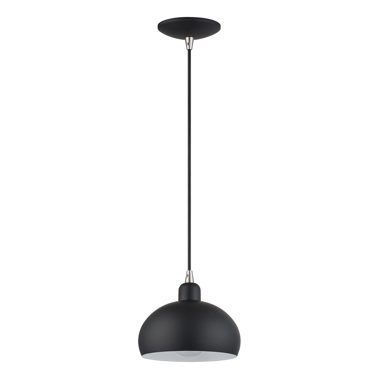 LIVEX LIGHTING 51513-04 1 Light Black Mini Pendant