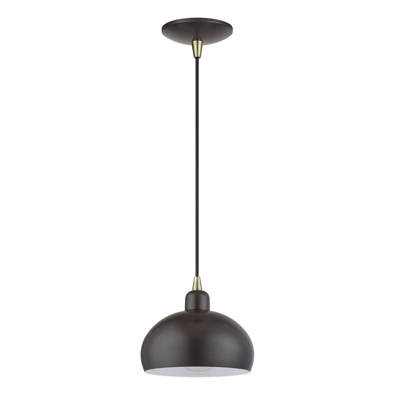 LIVEX LIGHTING 51513-92 1 Light English Bronze Mini Pendant